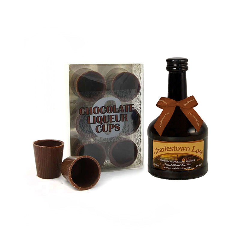 Charlestown Lust - Cappuccino Cream Liqueur 10cl with Chocolate Cups